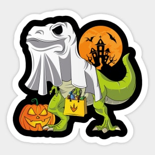 Ghost Dinosaur Funny Halloween T Rex For Boys Costume Sticker